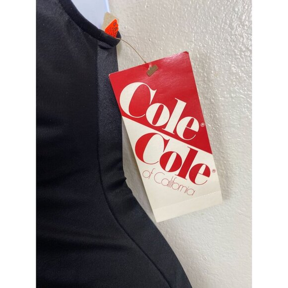 Vintage Cole Of California 40s 50s Retro One Piece Swimsuit Size 10 Black Red - Picture 15 of 16